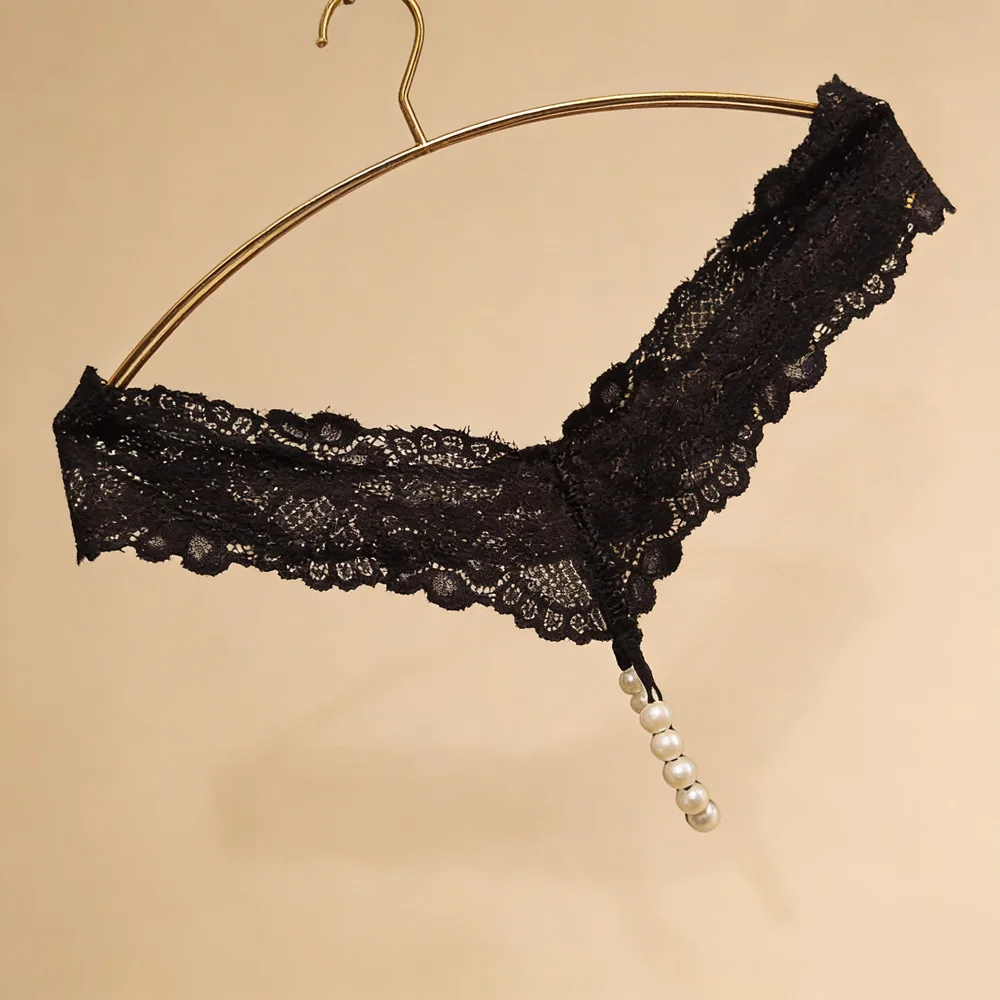 Women Ladies Sexy Thongs G-string Panties Knickers Crotchles Underwear Pearl Knickers Underpant Fashion