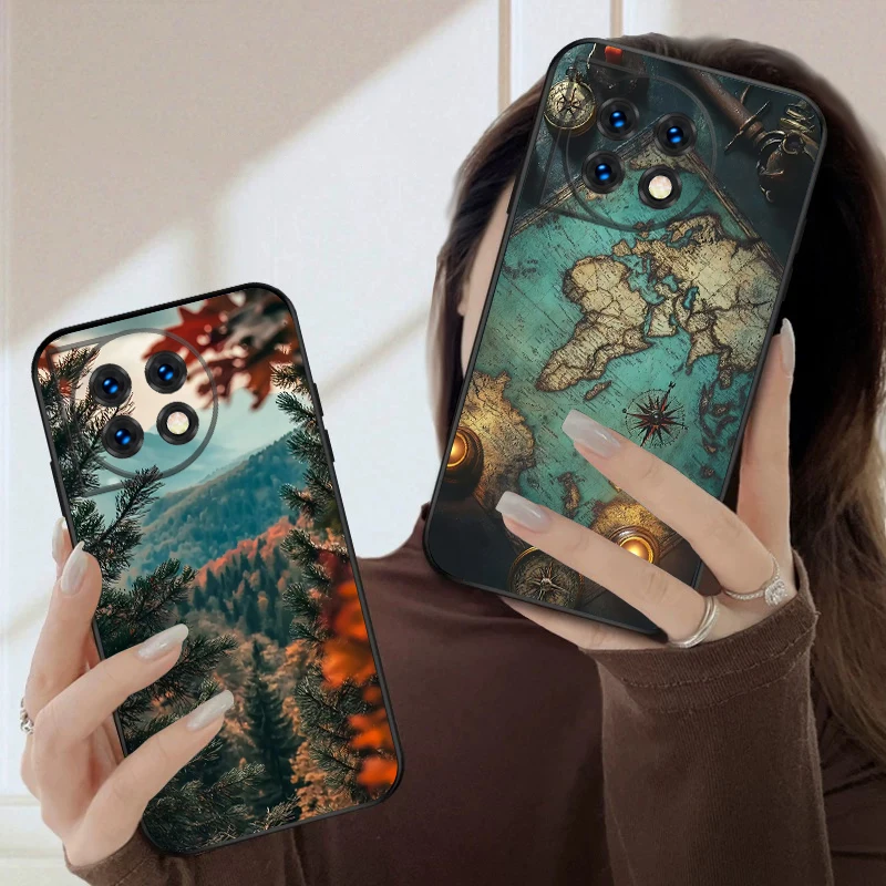 Modello di paesaggio trasparente per OnePlus 8 9 11 12 13 10 Pro 9RT 8T 12R Ace 3 5 2V Nord CE 4 Lite N20 30 200 custodia morbida in silicone