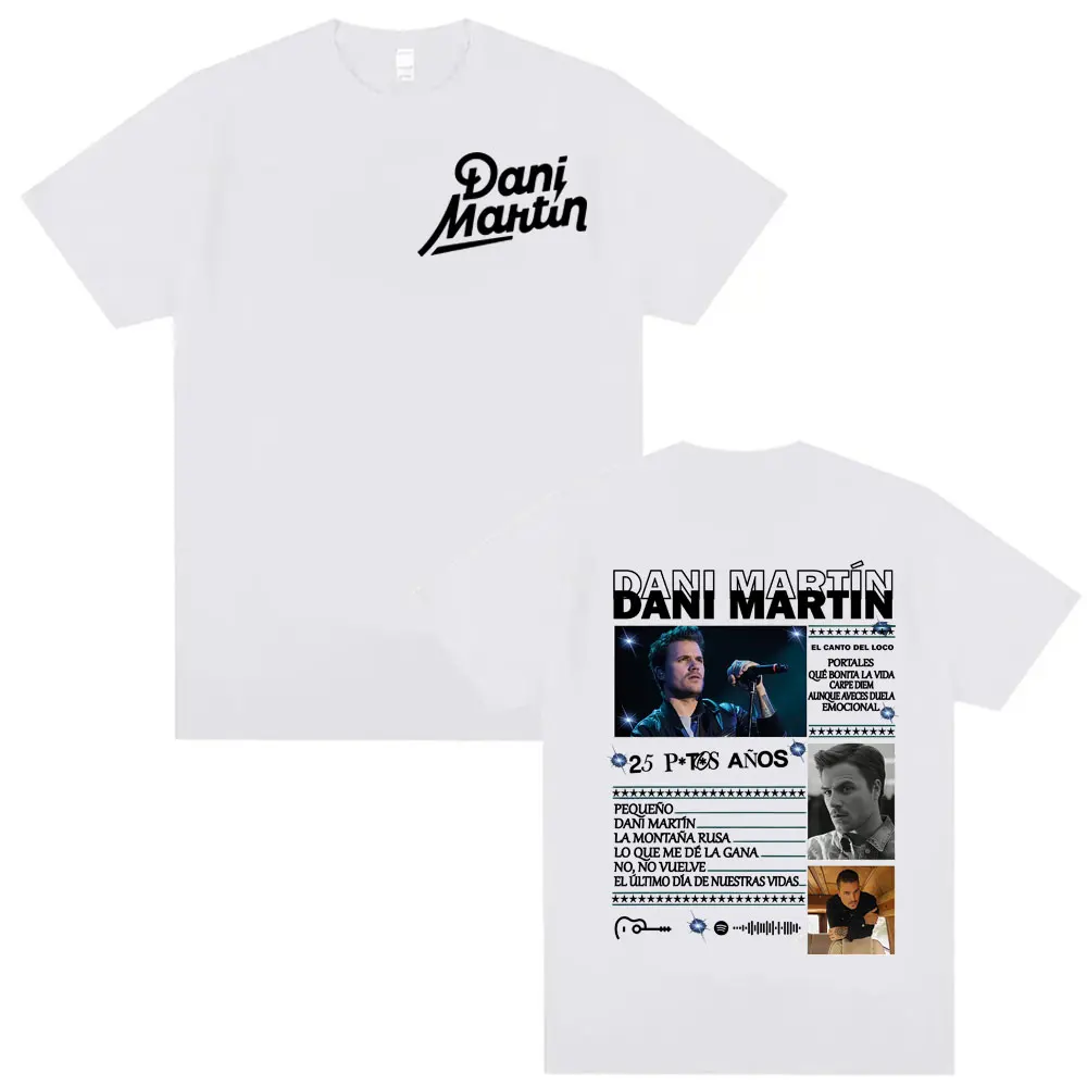 داني مارتن Ptos أنوس الجرافيك تي شيرت الرجال النساء الموضة الكلاسيكية الاتجاه تي شيرت رجل جودة عالية المتضخم 100% القطن تي شيرت #3