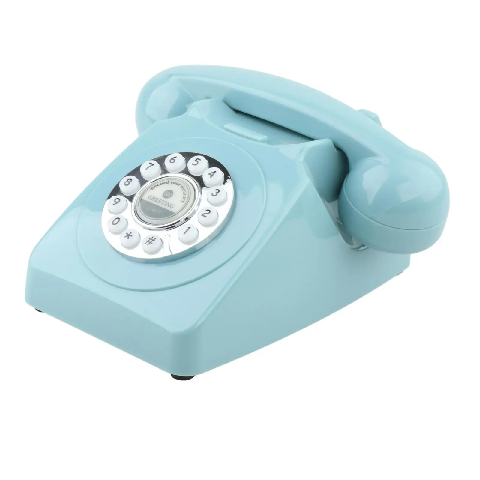 Imagem -04 - Telefone do Casamento do Estilo do Vintage Telefone Fixo Retro Telefone do Escritório Vermelho Azul Branco para o Escritório