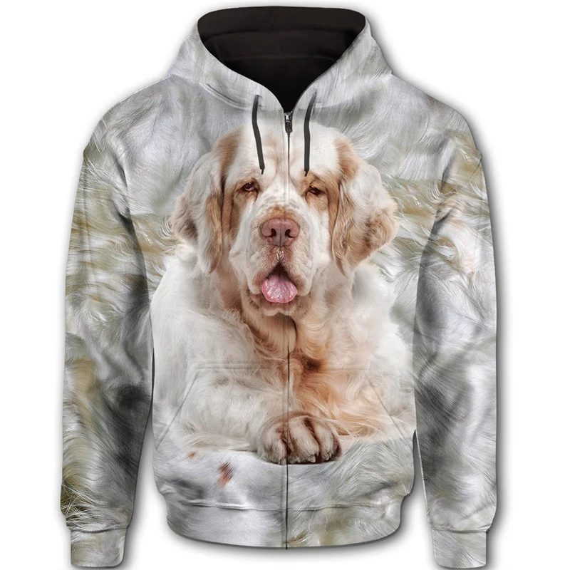 3d Pet Dogs Graphic Printed Zip Hoodie Men Women Kids Sweatshirt Fashion Casual Rottweiler Pattern Y2k Hoodies Christmas Coat