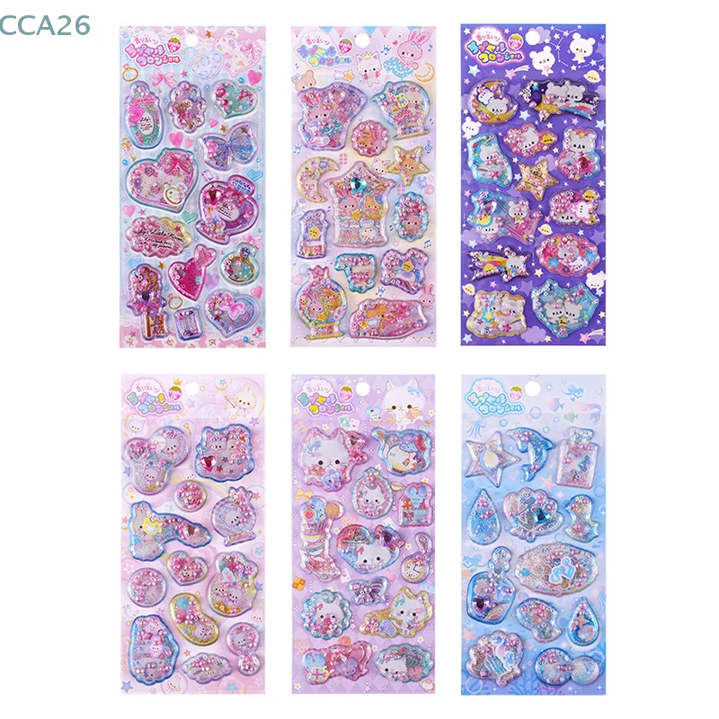 1Pcs Kawaii Cartoon Rabbit Stickers With Fragrant 3D Sticker Cute Bunny Decal Diary Scrapbooking Stationery Sticker