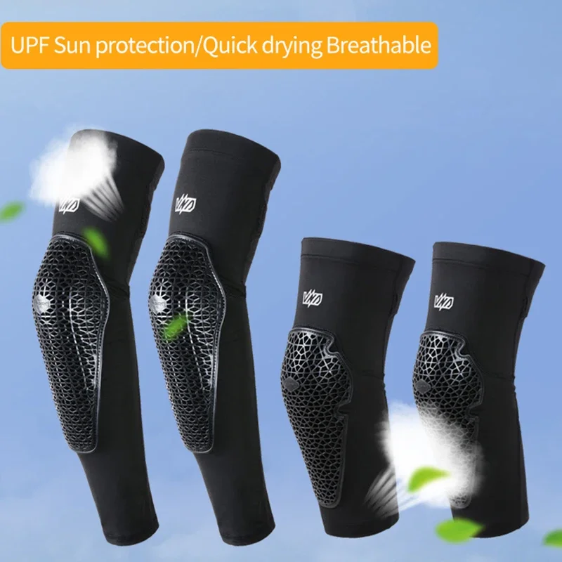 VND Men Summer Ice Silk Sleeve Motorbike Cycling Protection Quick Drying CE Women Sunscreen Motocross Knee Pads Moto Elbow Brace