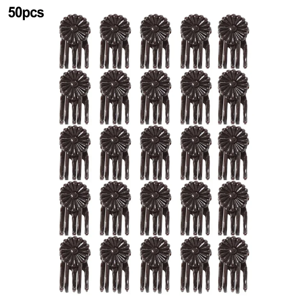 Plant Support Holder Plant Clamp Vine Plant Clips Plant Supplies Plastic 10/50/100 Pcs 20*10*16mm Brand New Brown