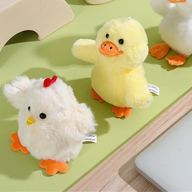 Juguete peluche eléctrico pollo/pato/gansos dibujos animados, juguete tranquilizador para niños