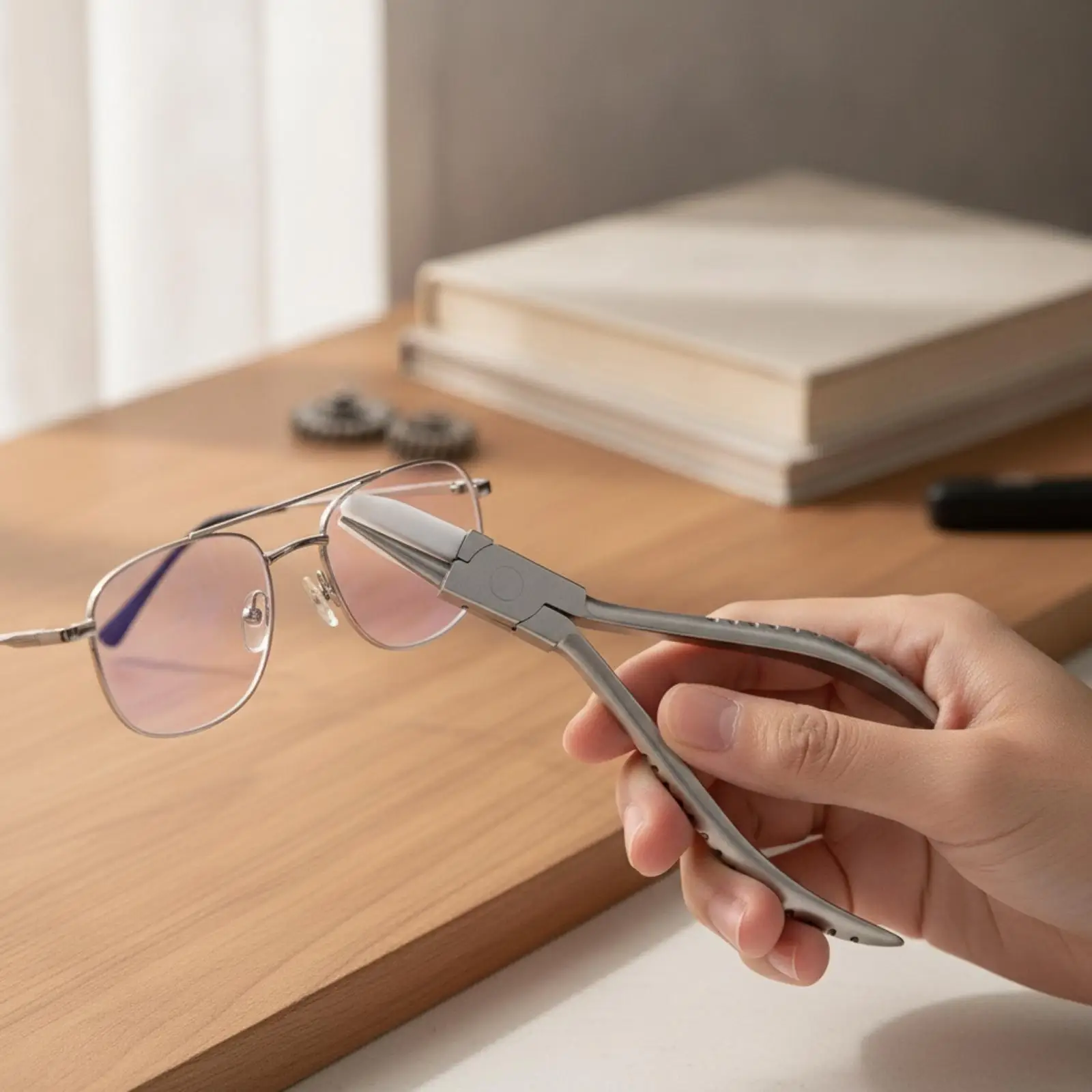 Eyeglass Frame Adjustment Plier Precision Stainless Steel Eyewear Plier Optical Eyeglasses Pliers for Jewelry Makers, Home