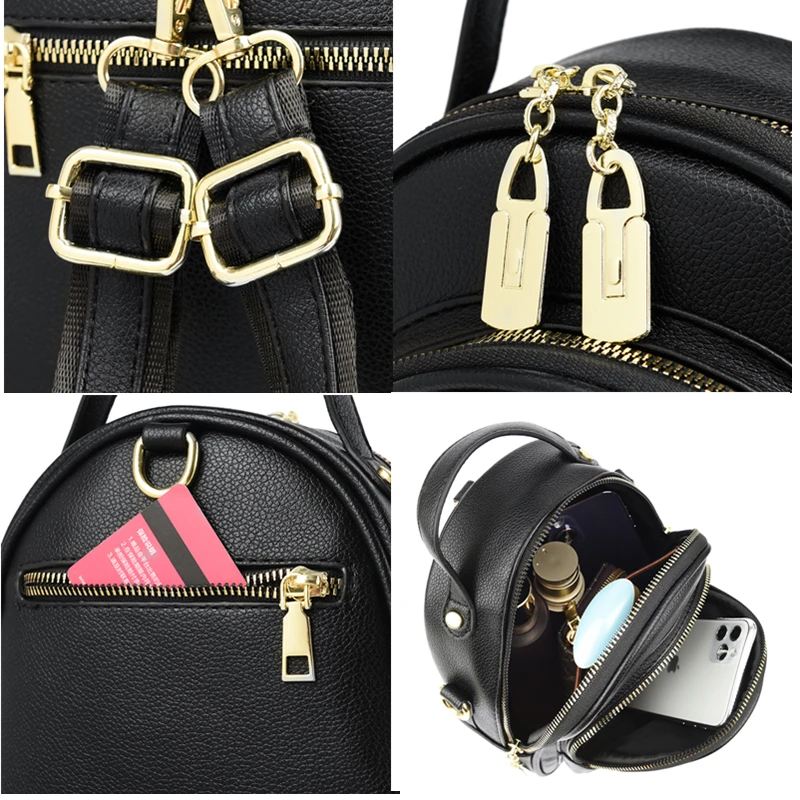 Mini mochila feminina de luxo bolsa de ombro de couro para meninas crianças multi-função pequena bagpack bolsa feminina moda pequena mochila