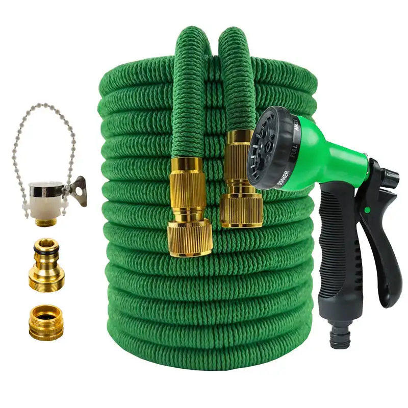 

Садовый шланг с расширяемым регулируемым насадком высокого давления, 8-функциональный пистолет-распылитель, инструмент для полива сада