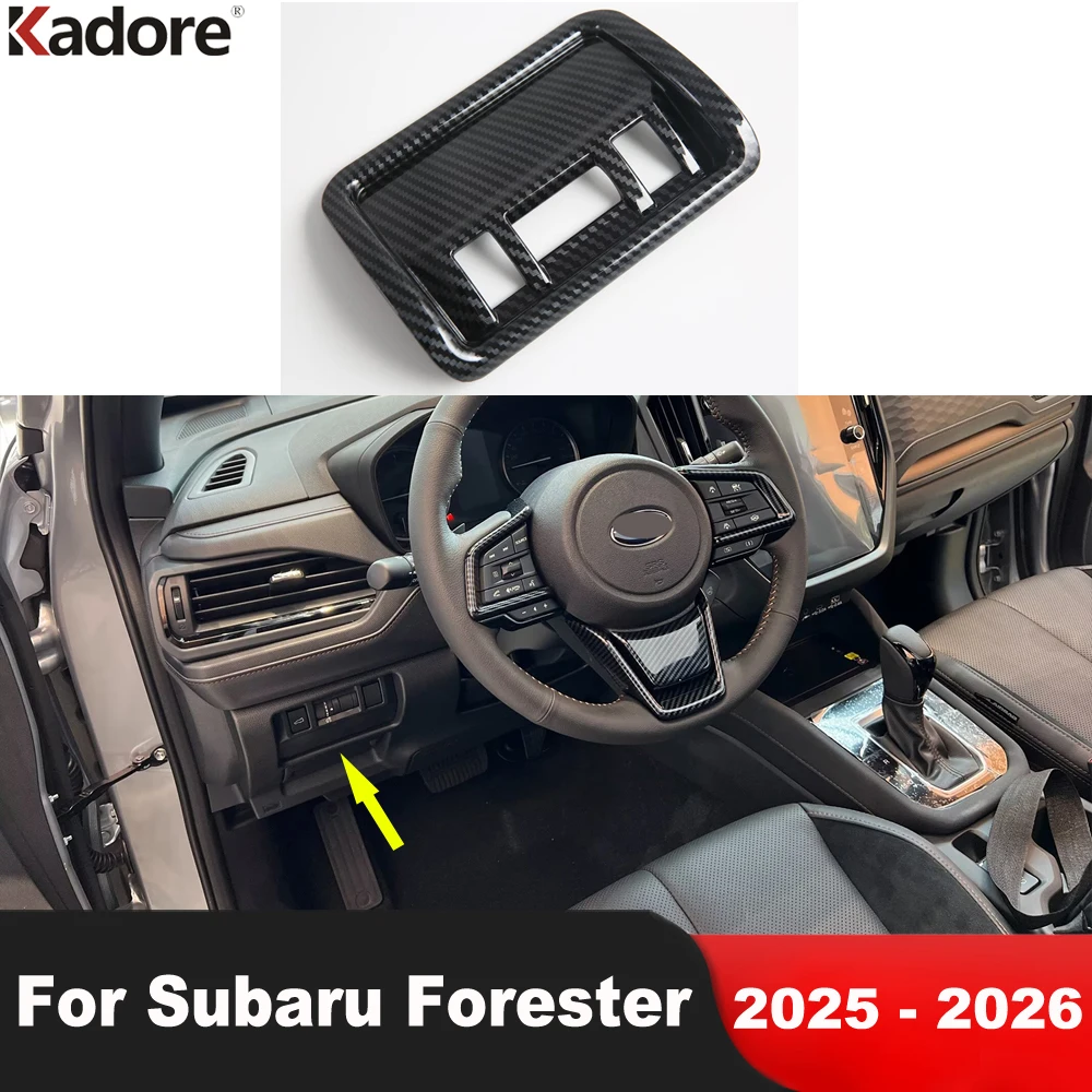 

Автомобильный переключатель фар, кнопка, панель, накладка для Subaru Forester 2025 2026, внутренние молдинги из углеродного волокна, аксессуары
