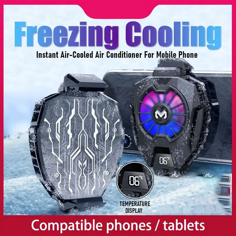 DL05 Mobile Phone Cooler Ice Cooling Fan Radiator For PUBG Phone Cooler System Cool Heat Sink For Cellphones Tablets