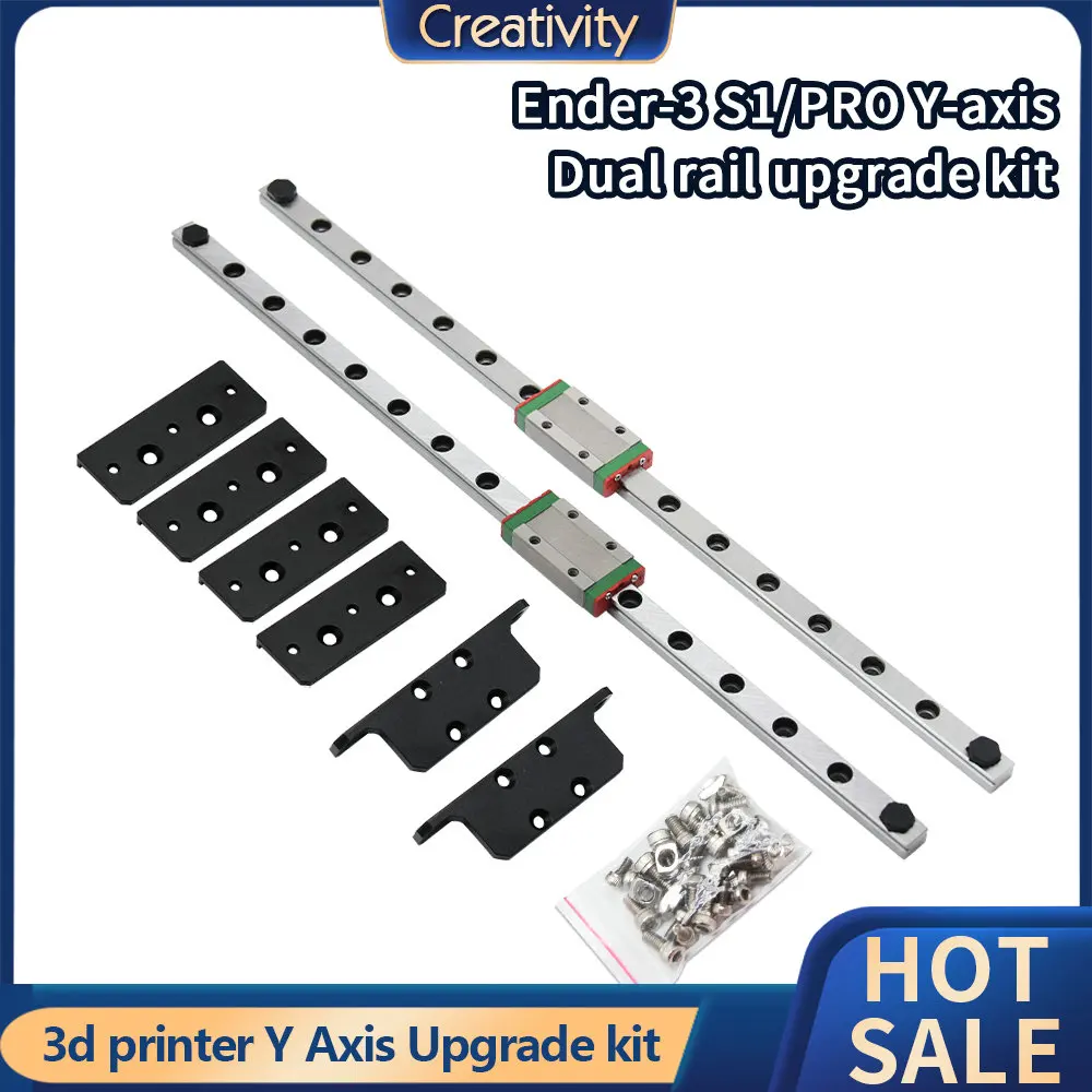 

Ender 3 S1 Pro Dual Y Axis Linear Guide upgrade kit MGN9H linear rail upgrade kit For Ender-3 S1/PRO 3d printer Y Axis Parts