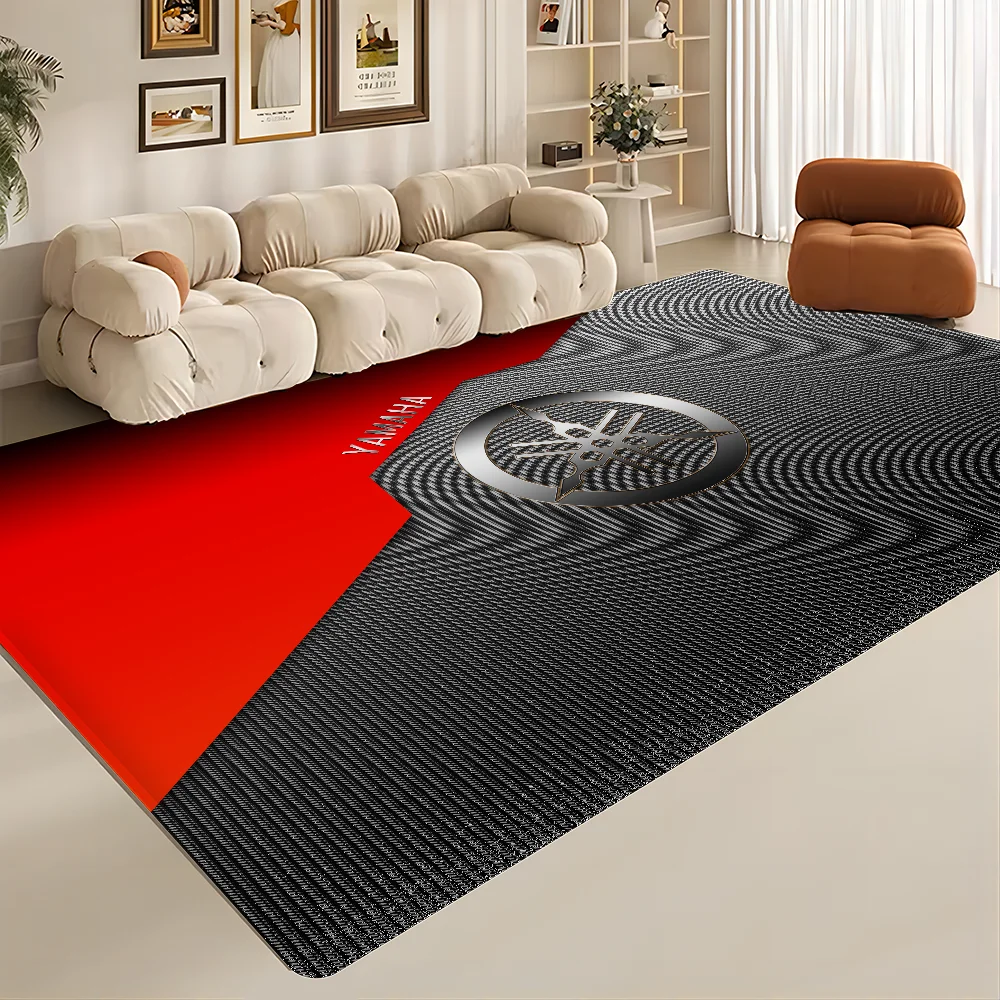 Y-YAMAHA Racing Logo Room Mats Cheaper Anti-slip Modern Living Room Balcony Printed Modern Home Decor