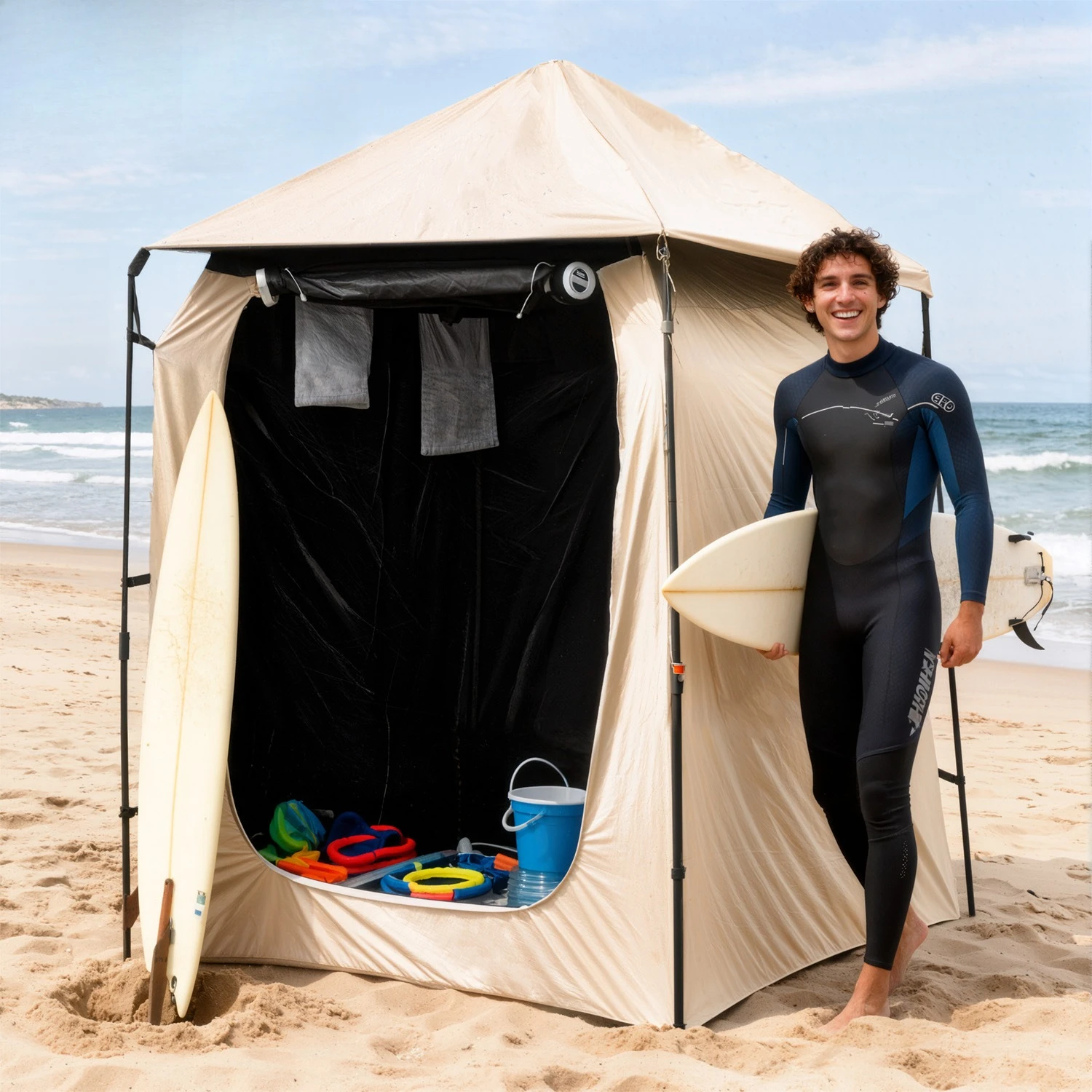 Vinyl outdoor tent automatic shower bath changing toilet tent outdoor emergency full shading windproof and rainproof