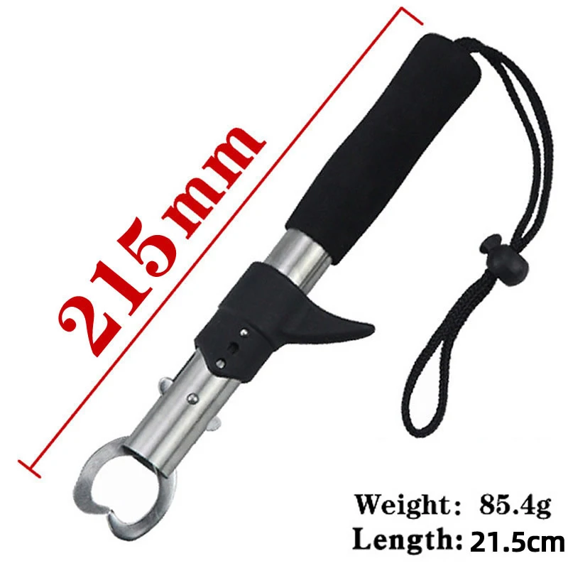 1pc Fishing Gripper Lip Grippers Fishing Fish Grabber Tool Lip Clamp With Weight Scale Anti-Rust For Beginner Fishing Enthusiast