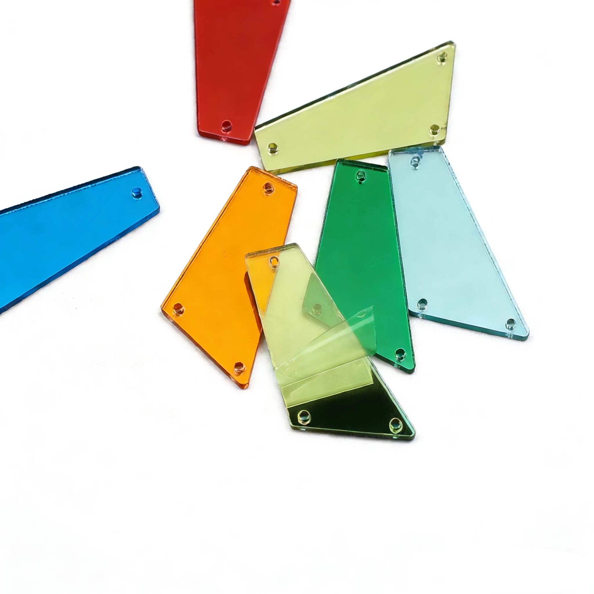 

All Sizes Oblique Trapezoid Acrylic Strass Sewing Stone flat back Mirror Crystal Mirrors for Garment Ribbon Clothes Craft