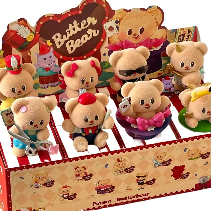 Genuine FUNISM ButterBear Blind Box Top-Tier Team Series Carnival Cutie Beary Cool Sassy Singer Stylish Figurine Display Piece