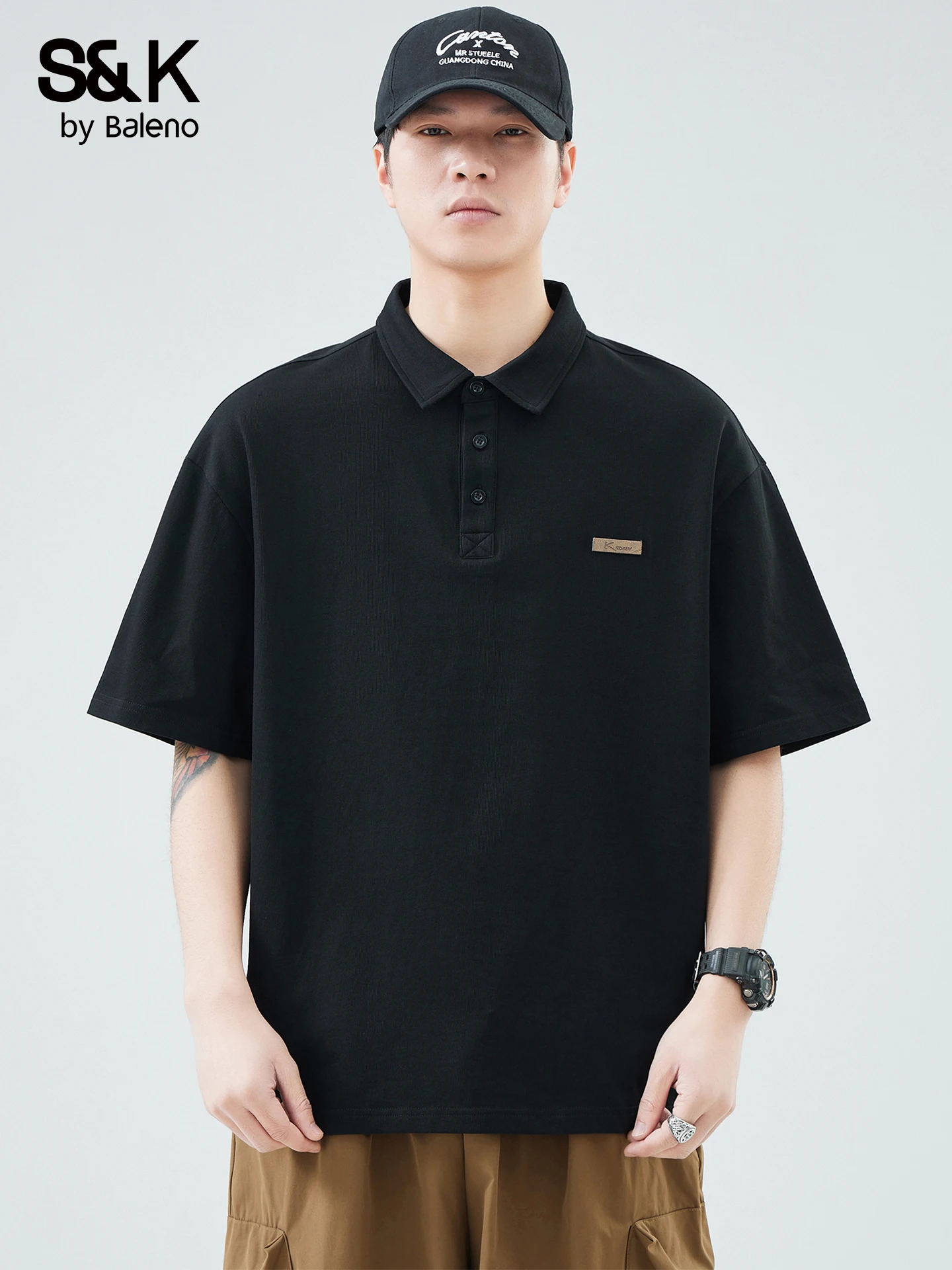 Baleno Men's  Shirt Casual Short Sleeve Turn-down Collar Business Summer Fashion Urban Cotton Sweat Absorbent Regular Fit