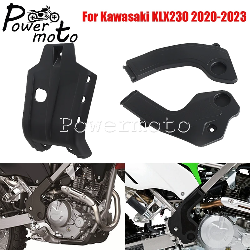 Motocross ABS Dirt Bike Engine Guard Grip Frame Protection Covers Side Panel Protector For Kawasaki KLX230 KLX 230 2020-2023