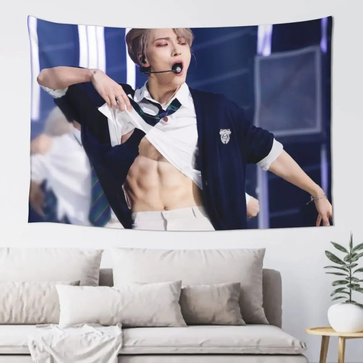 Ateez Seonghwa Tapestry Korean Room Decor Room Decor Aesthetic Art Mural Room Decorator Tapestry