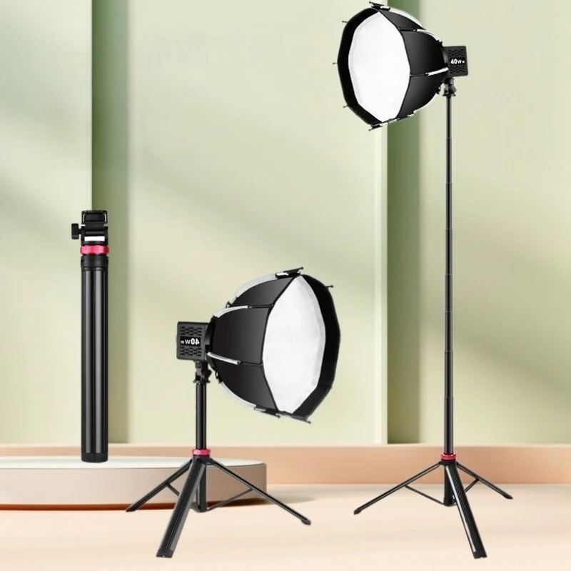 

V-200 Light Stand Tripod Stand For Phone Clip Action Camera Handheld COB Light Portable Aluminum Alloy 2M Light Stand