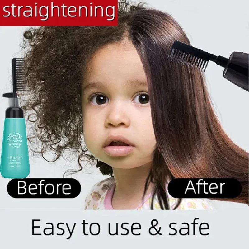 Hair Straightening Cream And Comb Set Nourishing No Hurting Repair Damaged Hair Keratin Smooth Care Improving Frizziness Ionperm