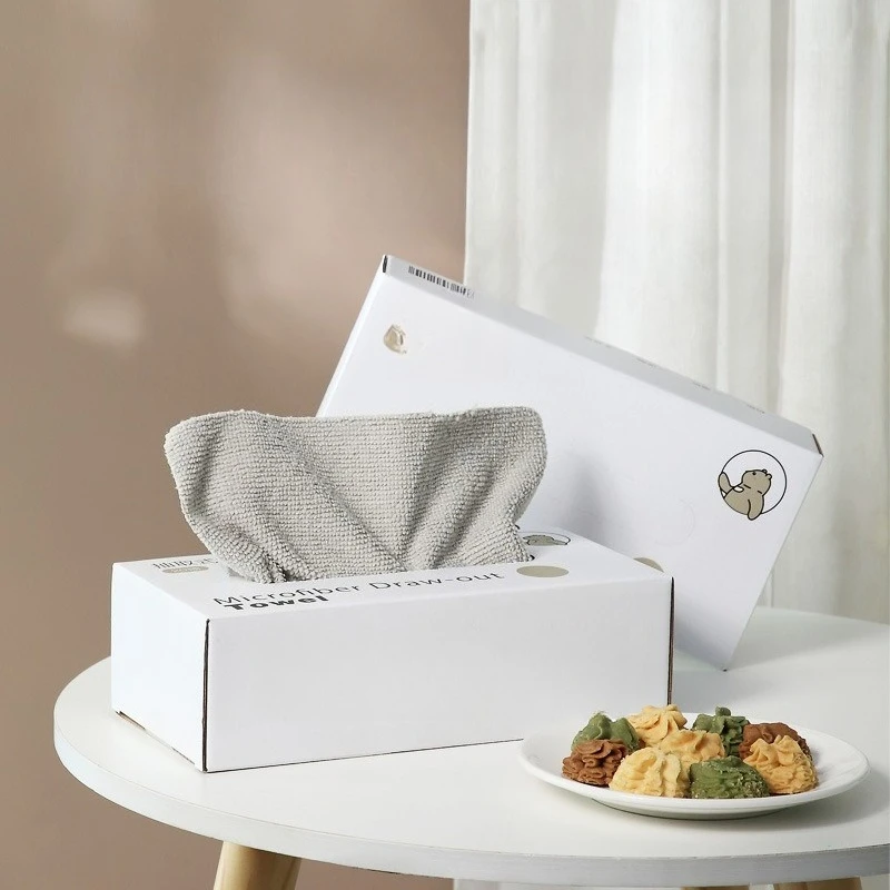 Disposable Kitchen Cleaning Cloth Superfine Fiber Dish Washing Towel Pull Out Type Multi Purpose Kitchen Scouring Wipes