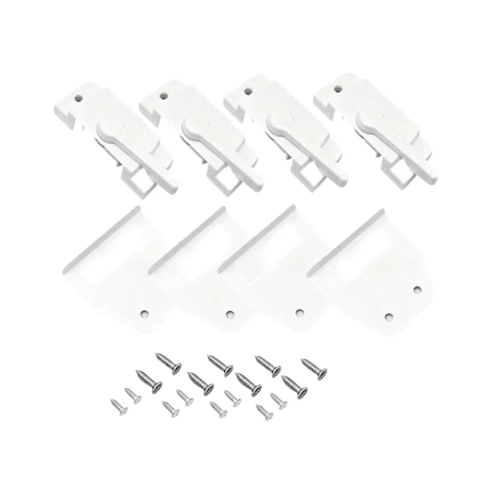 Zinc Alloy Sliding Window Latch 65mm White Window Sash Lock for Surface Protection and Seamless Hardware Utility