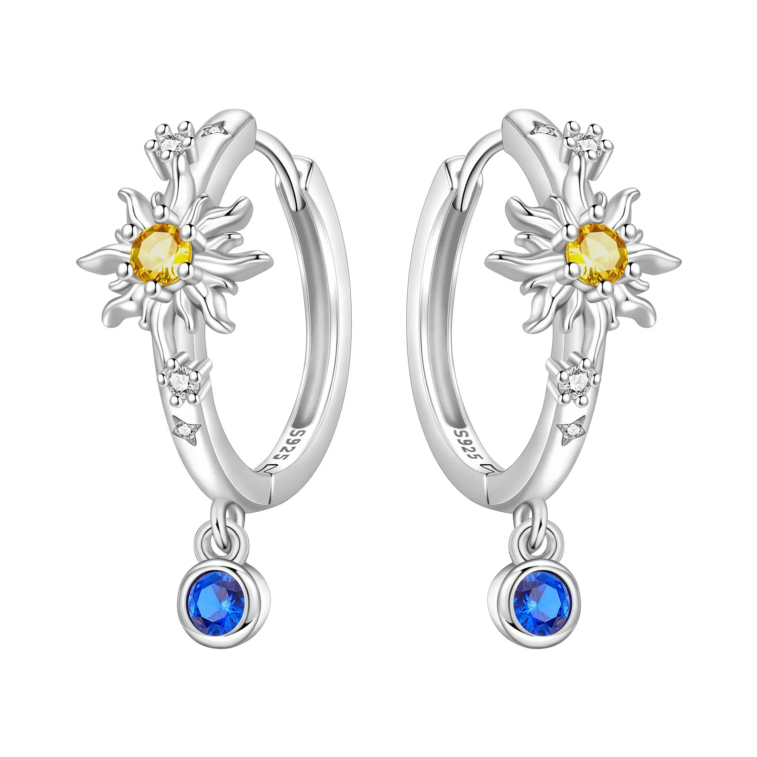 2026 New Hapilife 925 Sterling Silver Sun Moon Drop Earrings For Women Trendy Party Original Jewelry Anniversary Gifts