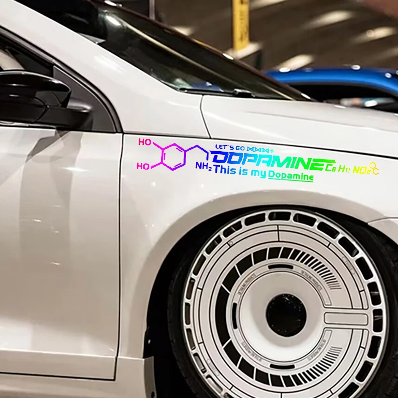 

New DOPAMINE Molecular Formula Car Sticker Personalized Decoration Car Motorcycle Bicycle Body Sticker Decal