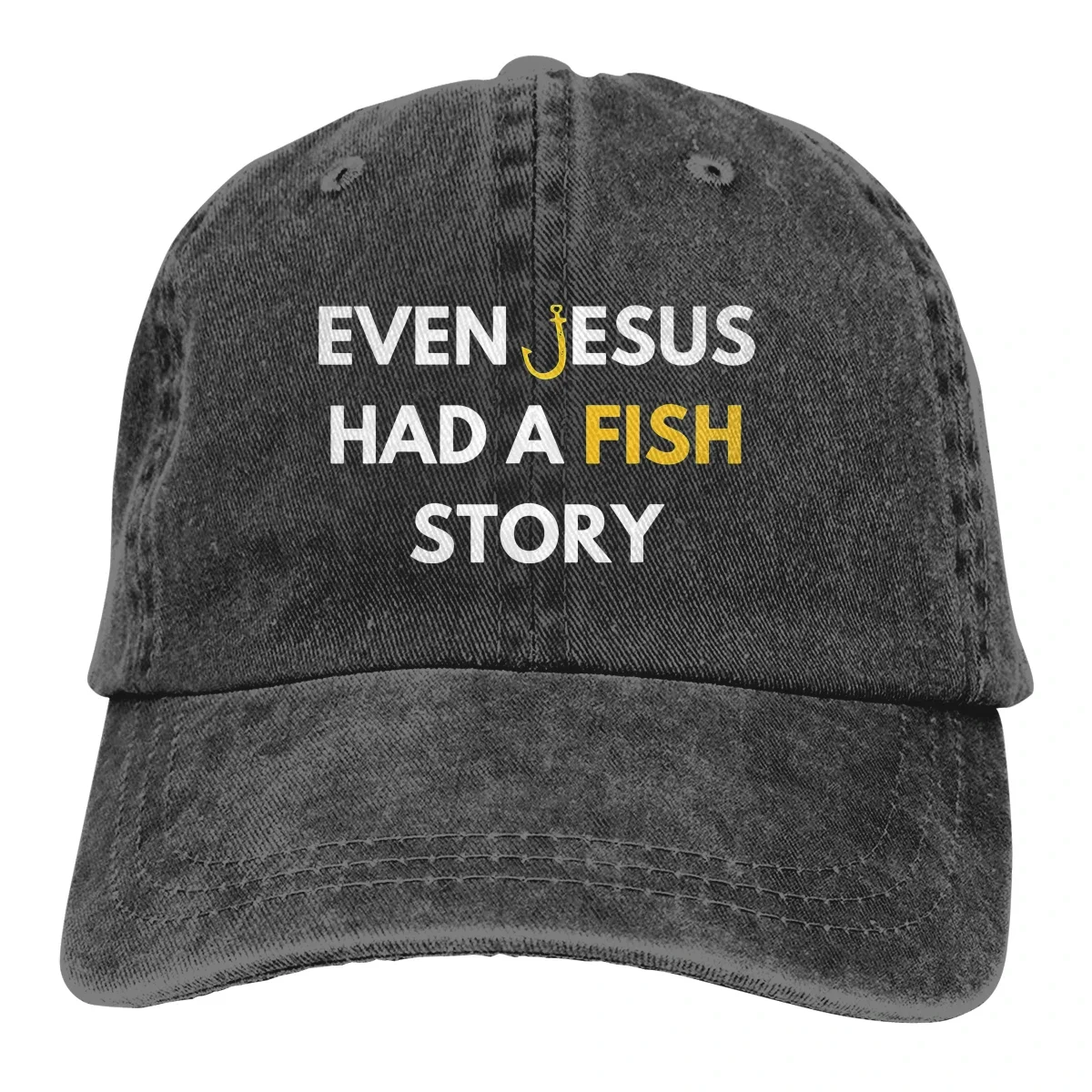 Pure Color Dad Hats Even Jesus Had A Fish Story Women's Hat Sun Visor Baseball Caps Carp Fishing Fisher Peaked Cap