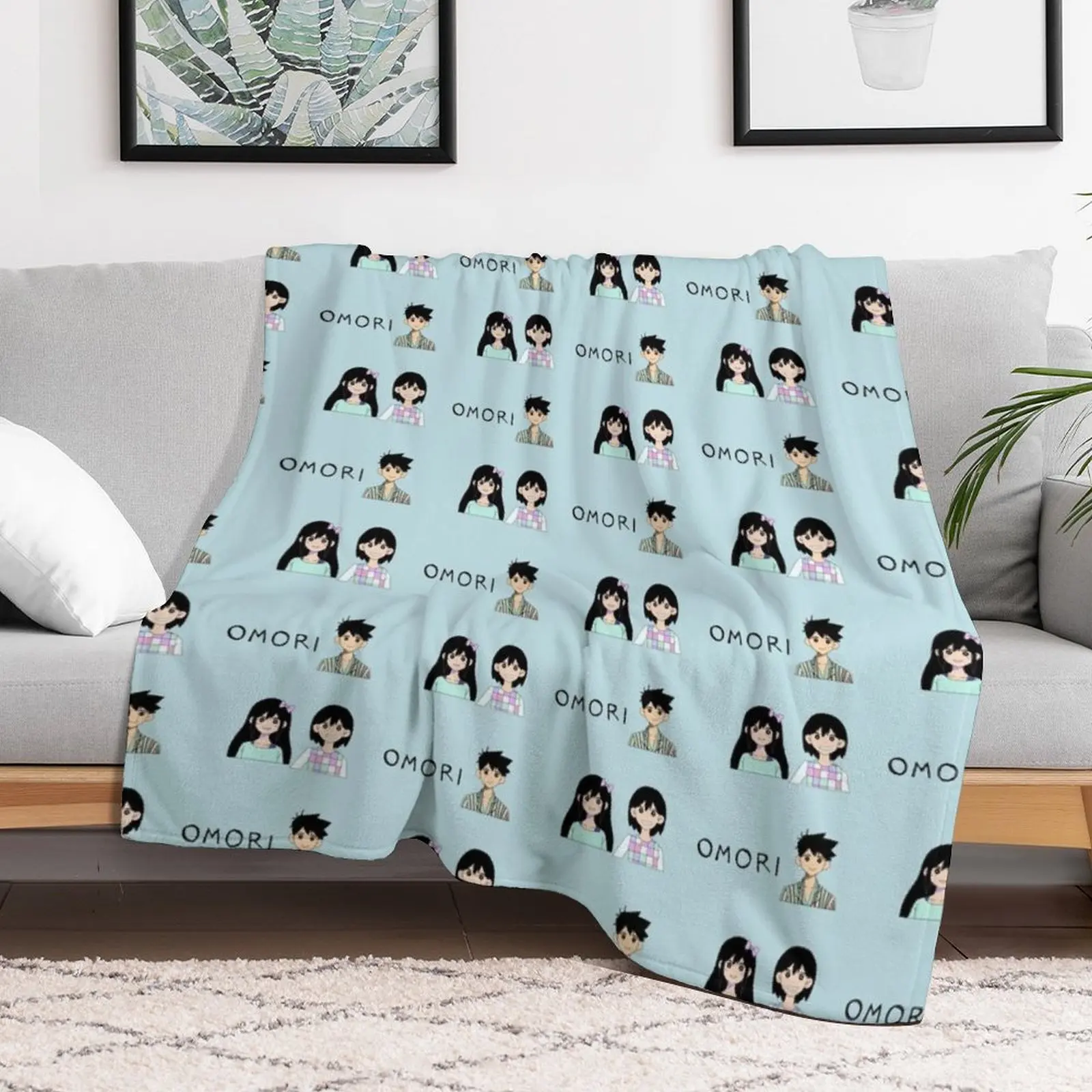 

Omori set Throw Blanket Comforter sofa bed Soft Plaid Blankets