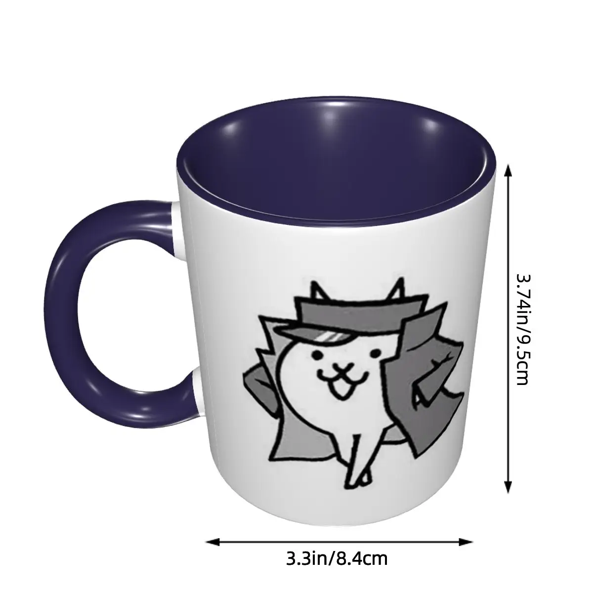 Gato Jotaro Battle Cats Mug Funny Ceramic Coffee Cups Tea Mugs Milk Cup Drinkware Gift for Woman Man