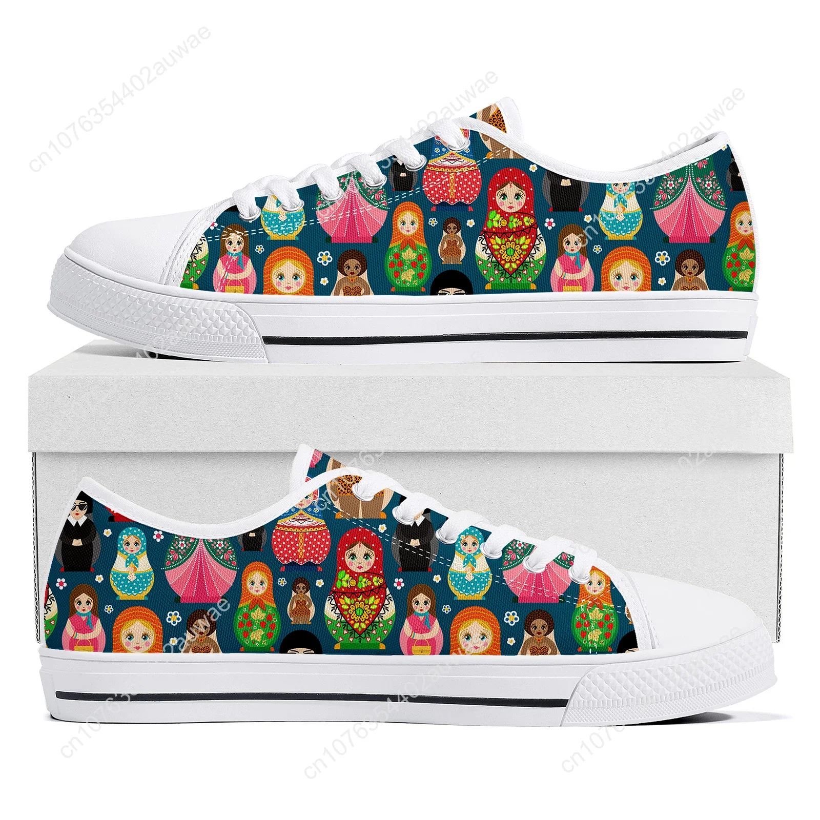 Matryoshka Doll Russia Memory Foam Low Top High Quality Sneakers Mens Womens Teenager Tailor-made Canvas Sneaker Couple Shoes