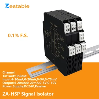 Intelligent signal isolator ZA-HSP 1 in 1out 1 in 2 out SIsolator with photoelectric isolation technique signal isolator