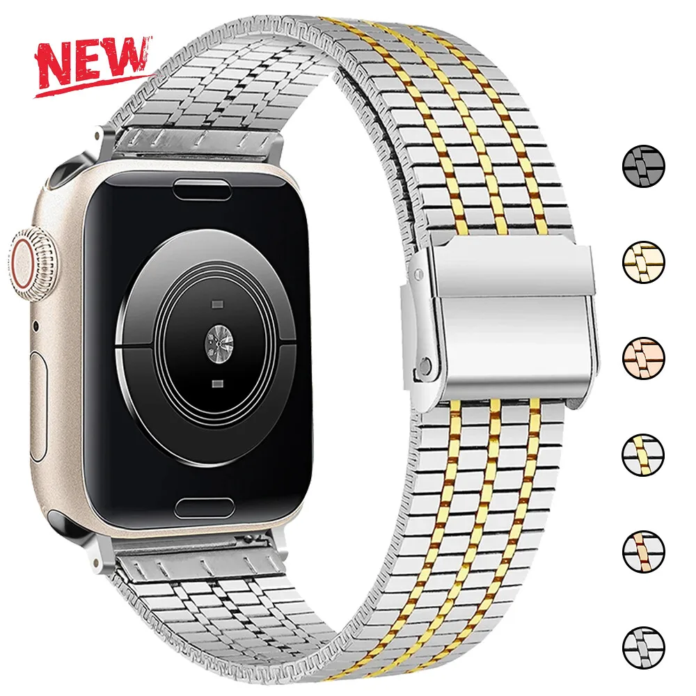 

Stainless Steel Band for Apple Watch Ultra 3 2 49mm Strap for IWatch Series 11 10 9 8 7 6 5 4 SE 3 2 1 46mm 42/38 45/44 41/40mm
