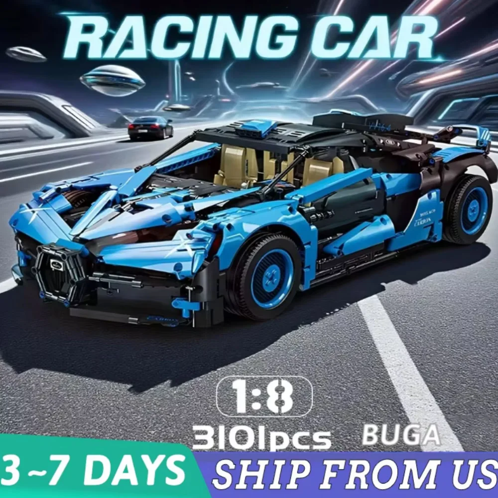 

Creative Racing Car Building Blocks Set Ideal Gift Buga-tti Building Blocks Durable Construction Building Blocks Toys