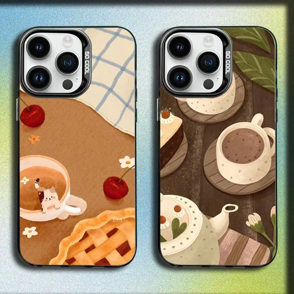 

Afternoon tea time Phone Case For iPhone 17,16,15,14,13,12,11,Pro,Max,Plus,E,SE4,Air,Mini Black IMD Box