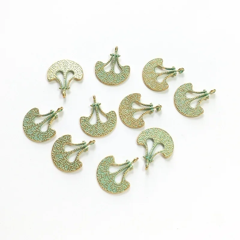 New 30pcs 21*17MM Retro Patina Plated Zinc Alloy Green Anchor Axe Charms Pendants For DIY Jewelry Accessories