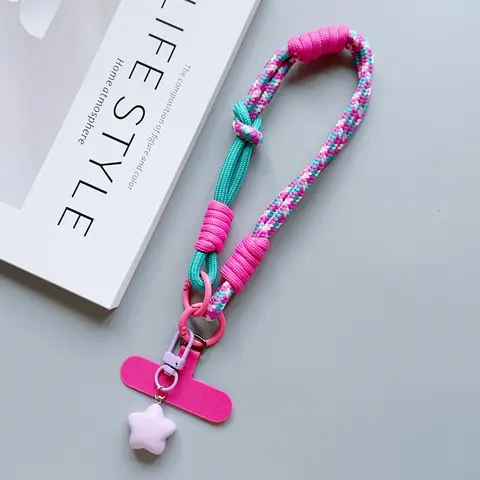Wrist, Thumb, Mobile Phone Hanging Rope Dual Purpose Adjustable Short Braided Rope Strong and Durable for Men and Women