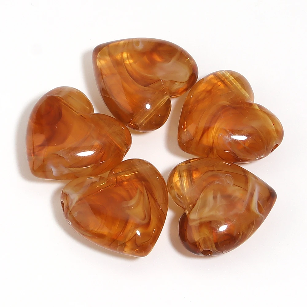 10 Stück 22mm zweifarbige Herz-Acrylperlen, lose Abstandsperlen für die Schmuckherstellung, DIY Armband, Halskette, Handy-Schlüsselanhänger, Zubehör – Detail 12