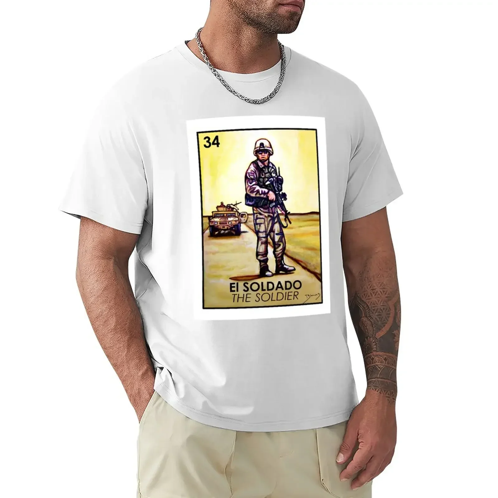 El Soldado I - The Soldier I - Loteria T-Shirt anime t shirts quick drying Men's t-shirts