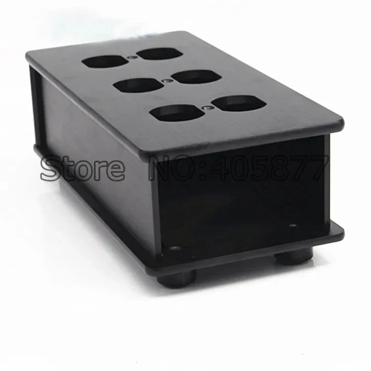 HIFI US AC Power Strip Bar Distributor Aluminum 6 Outlet Box HIFI Chassis