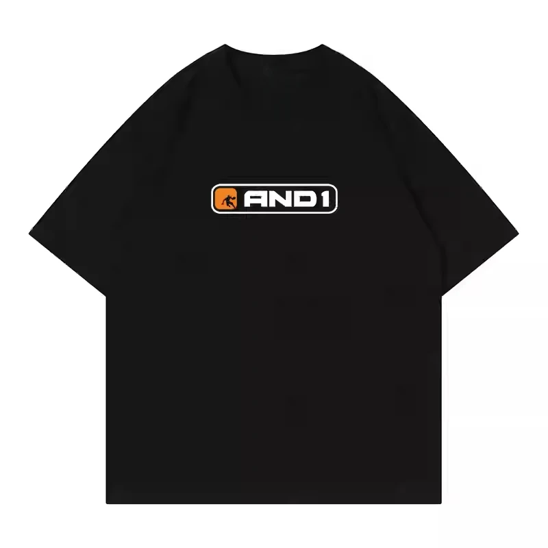 

AND1 Street Classique Basket-ball Rétro Professeur Hotsauce Os Street Ball Américain Col Rond Manches Courtes T-shirt
