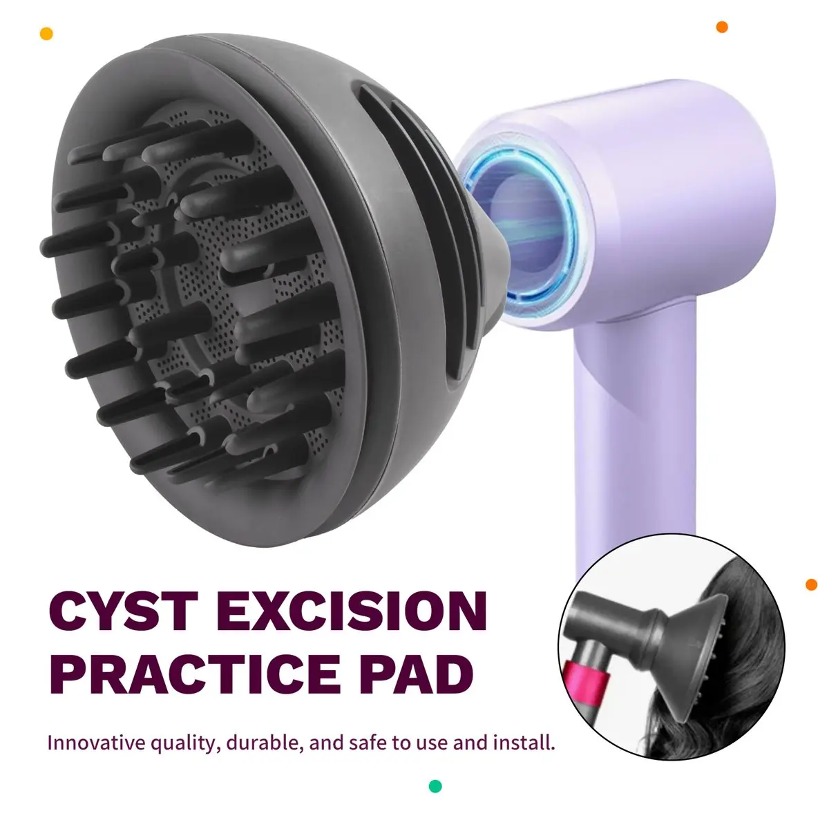 Nices Upgraded Diffuser Wave Curl for Dyson Airwrap HS09/Co-Anda2x , Attachment Diffuser Nozzle Dome and Diffuse Modes