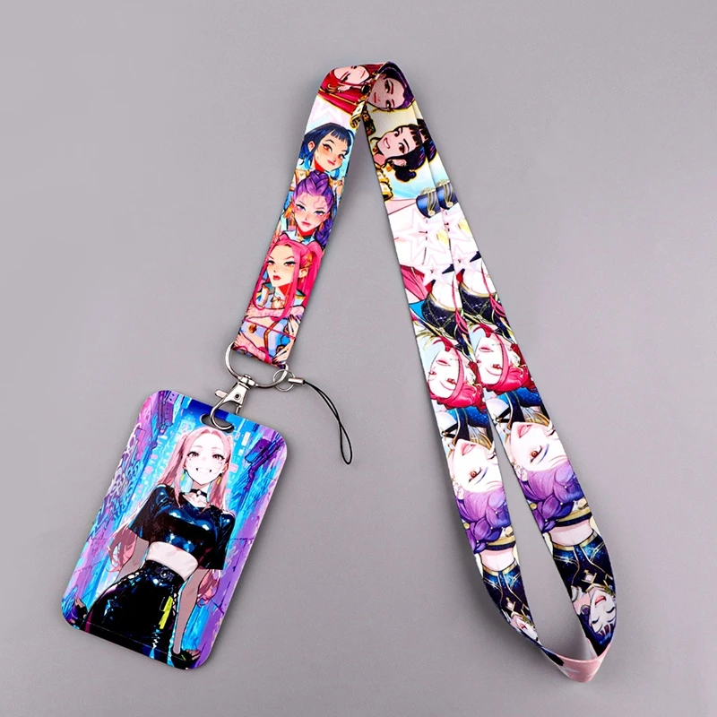حافلة بطاقة الهوية غطاء وقائي مع الحبل Kpop شيطان هنتر Photocard حامل Kpop شيطان الصيادين هدايا حفلة عيد ميلاد