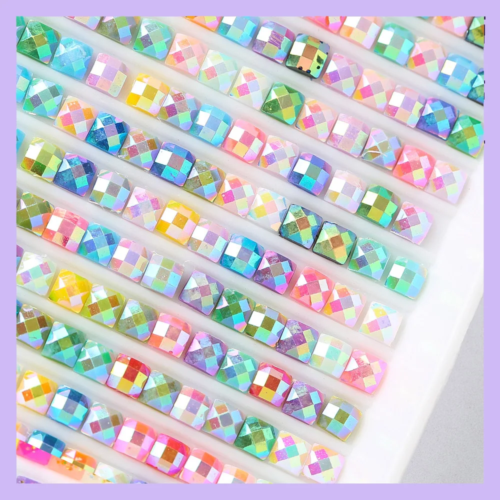 Single Color AB Square Diamond Beads for 5D Diamond Paintings Resin AB Diamond Painting Drills 2.5MM AB diamonds 1000PCS