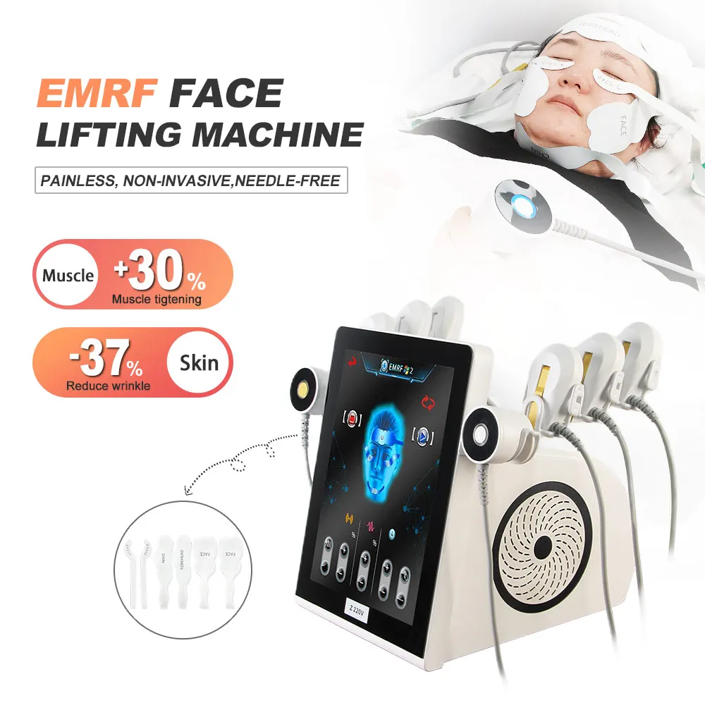 Facial EMS RF Muscle Stimulation EMRF Face Lifting Skin Tightening Face Sculpting Pe Face Tightening Anti-wrinkle Machine