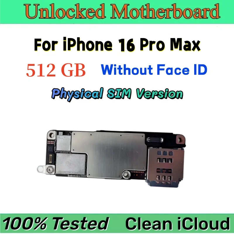 Unlocked Authentic Motherboard For iPhone 16 pro Max 16Pro Clean