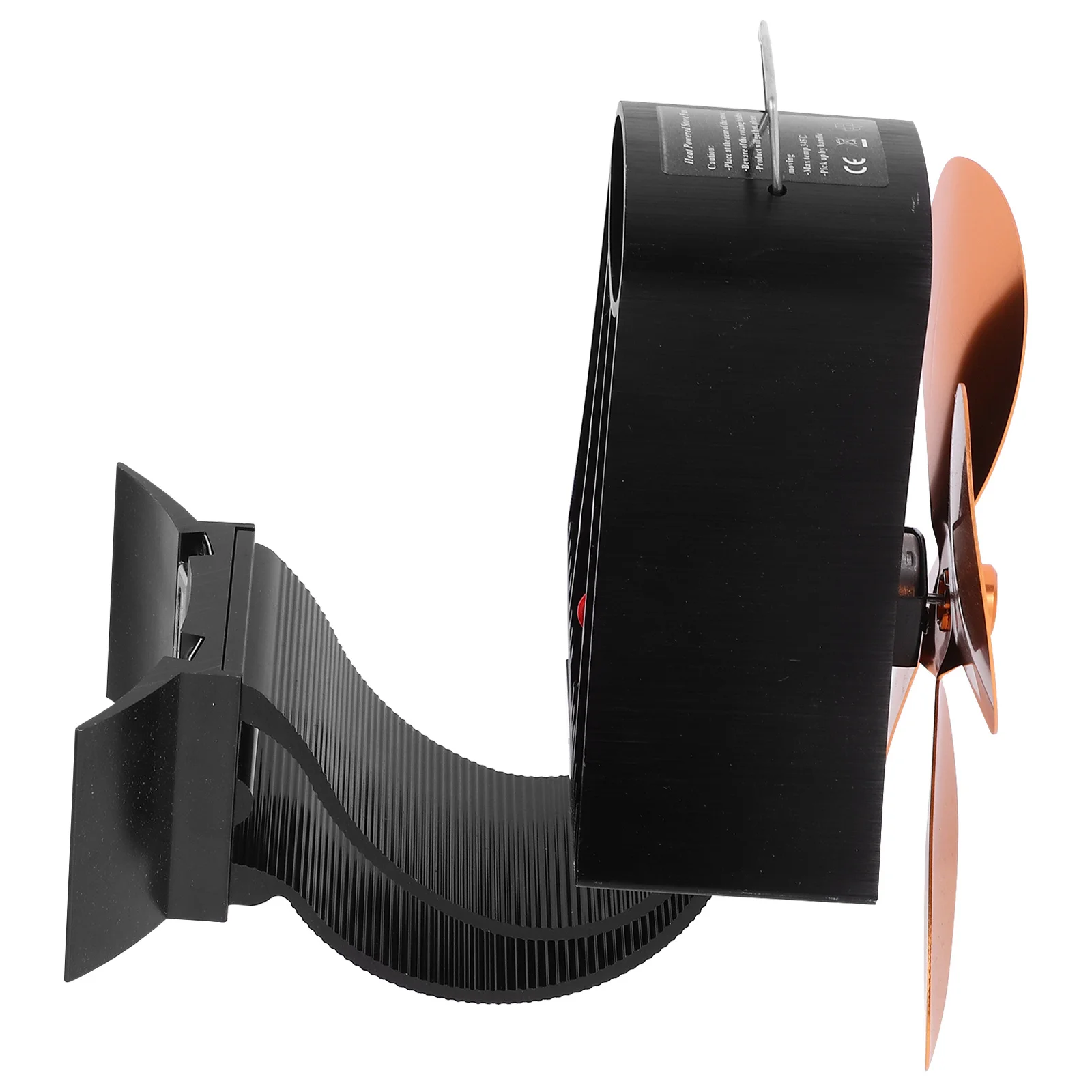 

Thermal Power 4-Blade Heat Powered Stove Fan For Fireplace Quiet 60-350℃ Oxidized Aluminum Alloy Rustproof Fireplace Stove Fan