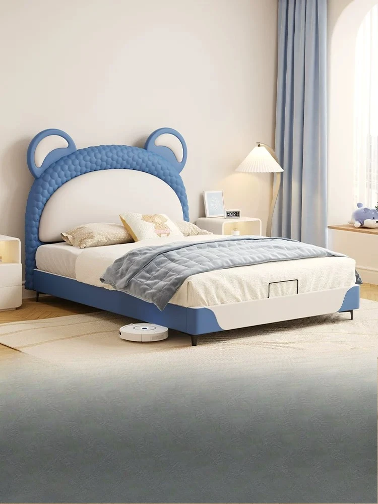 Single children's bed boy solid wood boy child bed girl bedroom princess room furniture